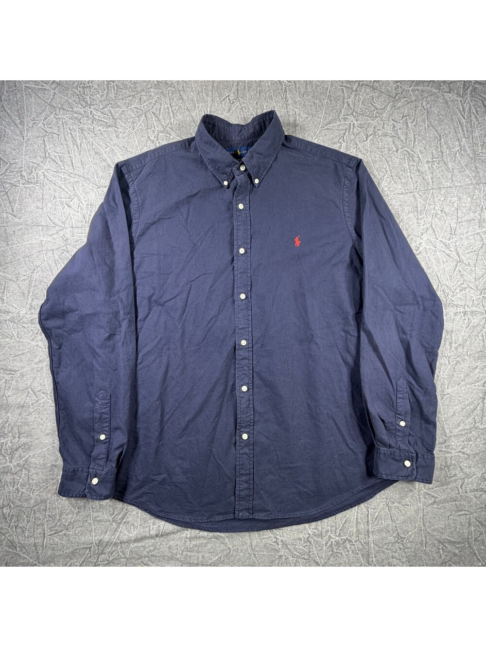 Ralph Lauren Classic Fit Red Pony Mens XXL Navy Shirt